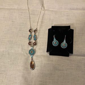 Southwestern necklace and earrings set